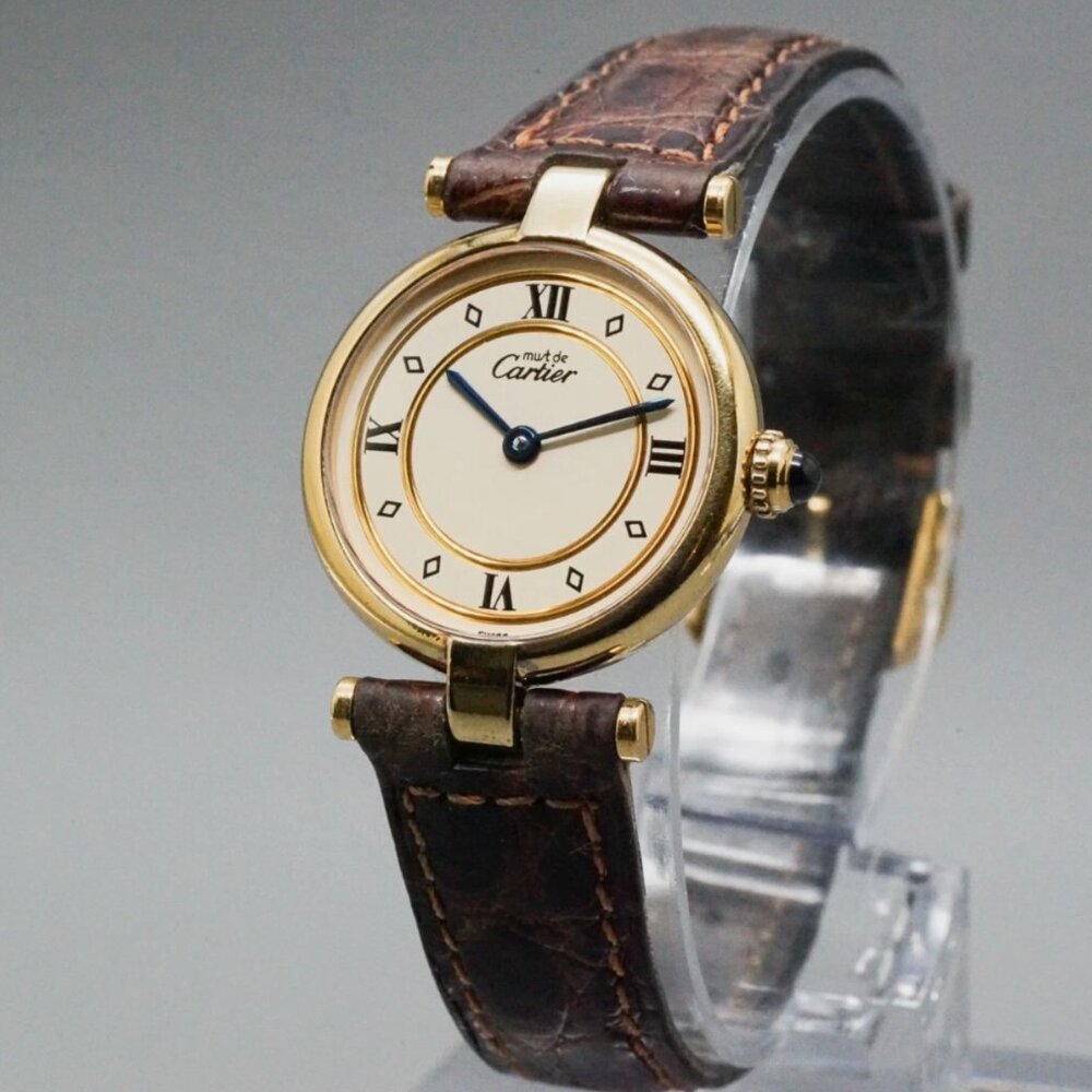 Cartier Ladies Vendome Gold 24mm Watch w/ Box + Tag